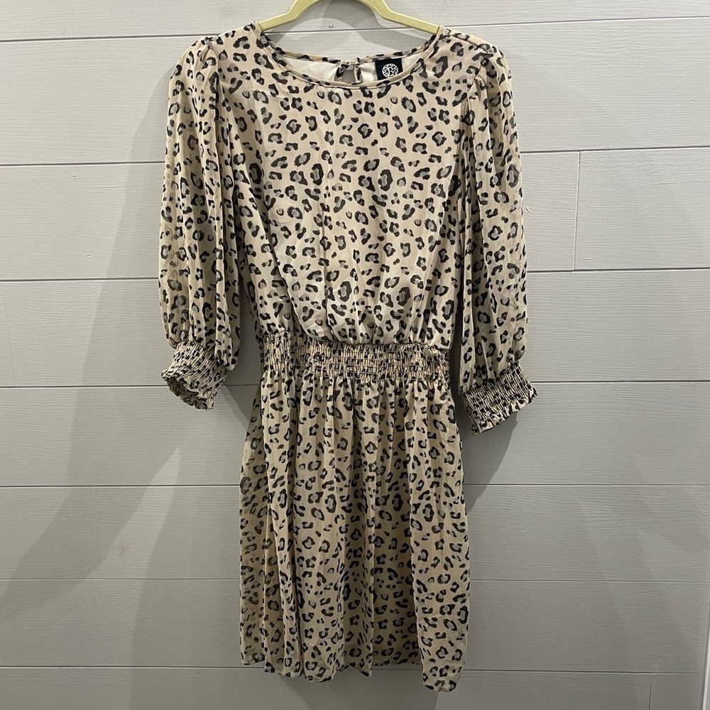 Bobeau | Animal Print Long Sleeve Dress Size XS